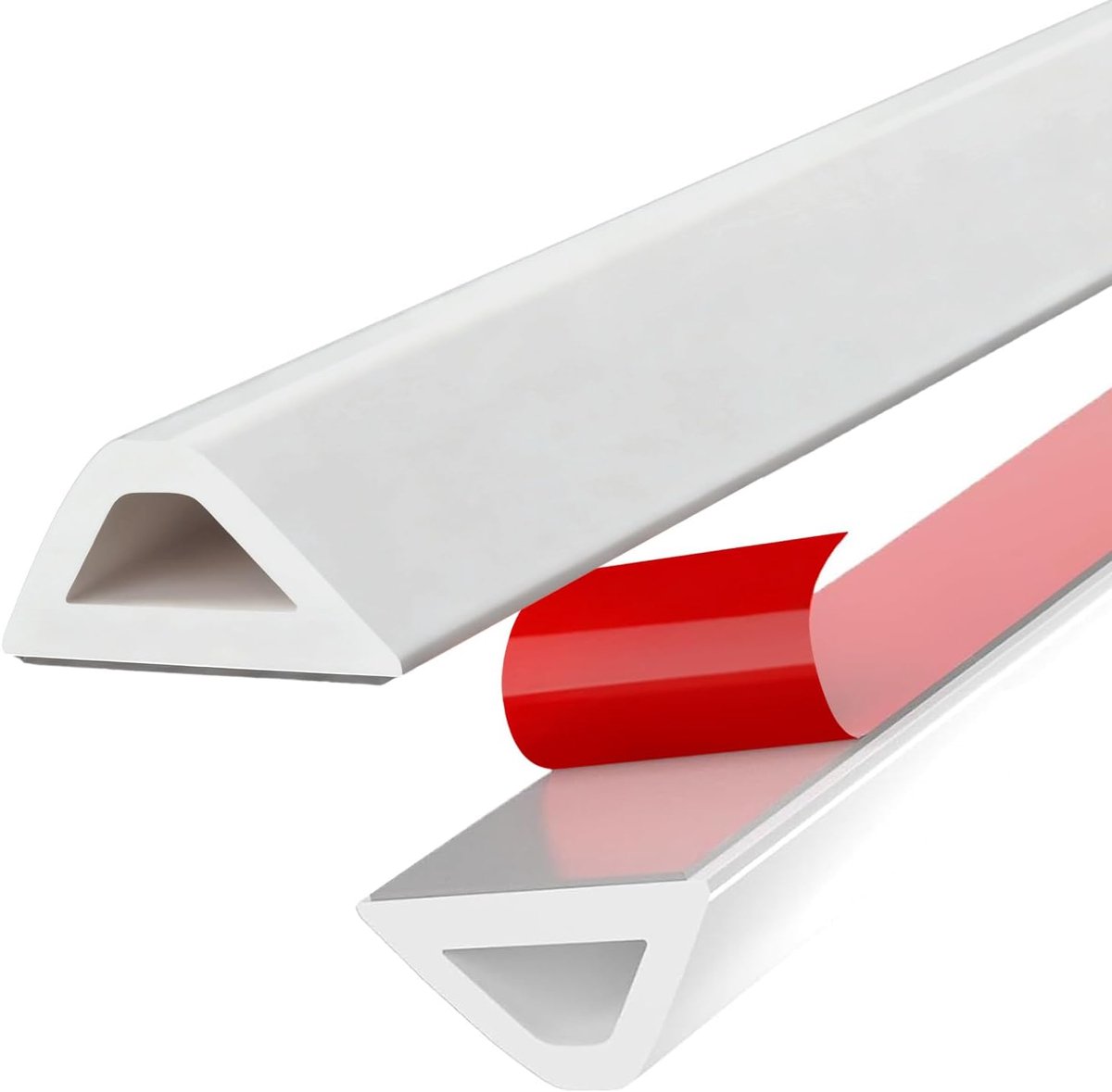 Zelfklevend, flexibele siliconen, waterdicht, rolstoelvriendelijk design, siliconen douchedrempel voor frameloze douchedeur, snelle installatie, 100 cm, wit