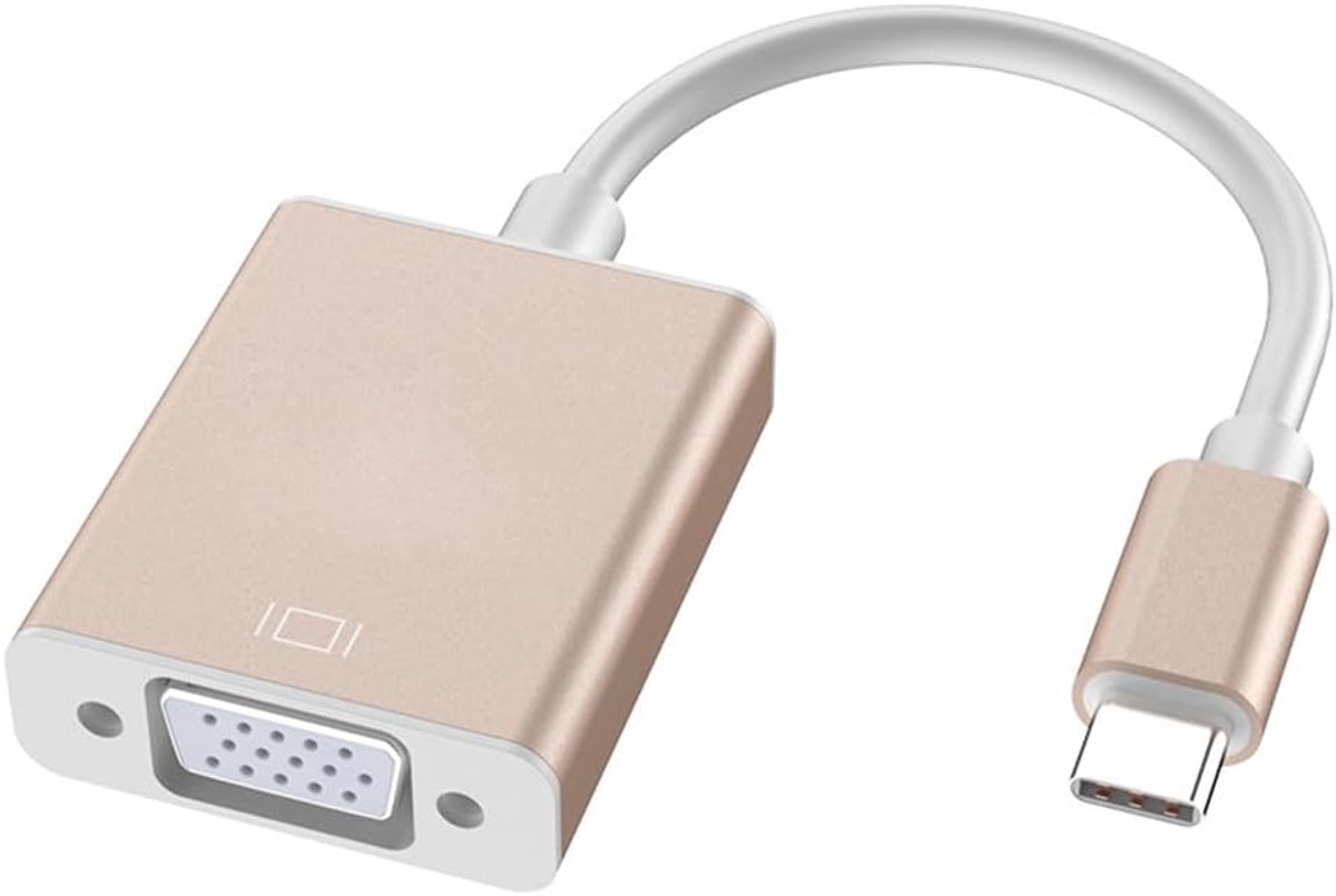 USB C naar VGA-adapter, Thunderbolt 3 naar VGA-adapter, compatibel met MacBook Pro 2020/2019/2018/2017, MacBook Air 5/4/iPad Pro 2018, ChromeBook, Samsung Galaxy S10/S9/S8, Huawei Mate Book, meer