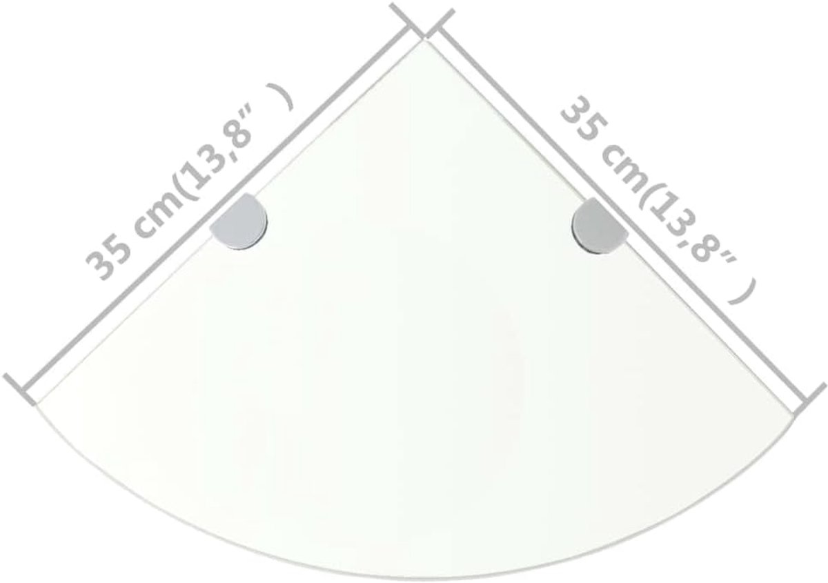 2 stuks, gehard glas, 35 x 35 cm