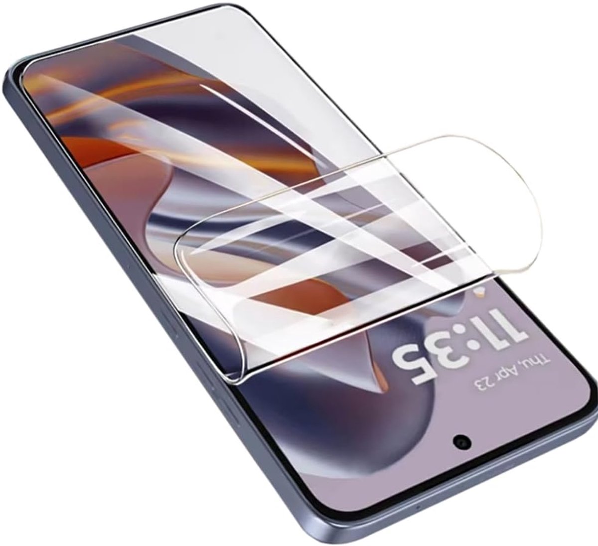 [2 stuks] Geïmporteerde flexibele hydrogel beschermfolie voor Motorola Edge 60 Neo, 6H hardheid beschermfolie, ultraheldere displaybeschermfolie [krasbestendig]