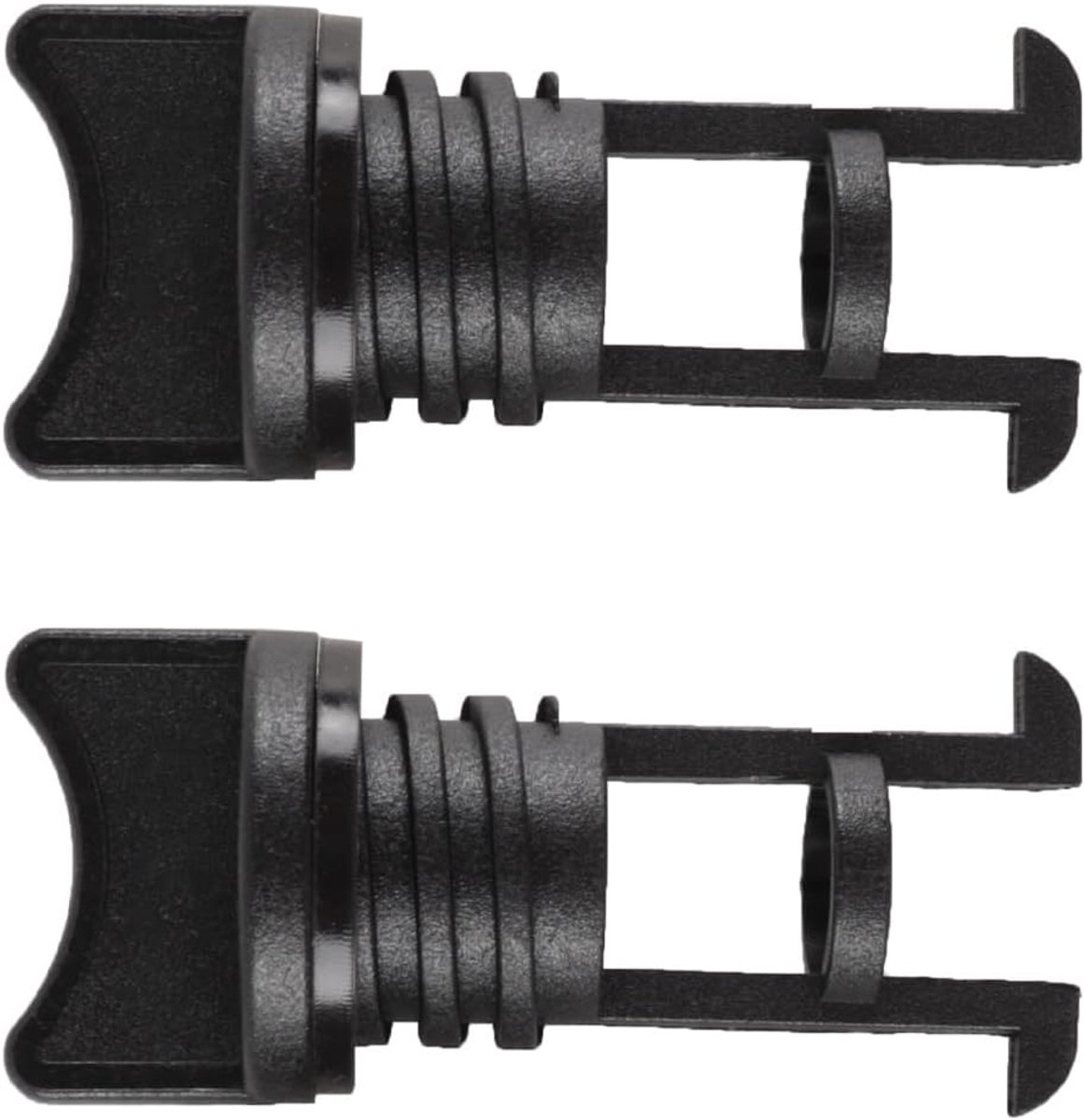 2 stuks 3/4-inch (19 mm) grove nylon bootaftappluggen geschikt voor jachten, reddingsboten, kajaks en kano's (zwart)