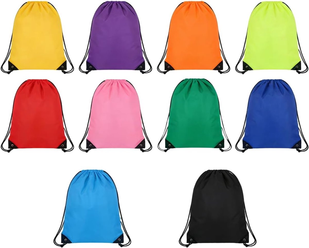 1 Stks Trekkoord Tassen Rugzak, Trekkoord Tas voor Gym, School, Reizen, Picknick, Sport, Strand Opslag voor Meisjes Jongens, Meerkleurig, M, Tassen met trekkoord