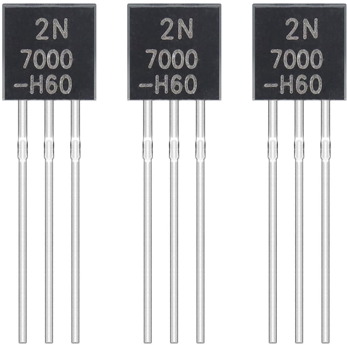 2N7000 Mosfet Transistor TO-92 N-kanaal veldeffecttransistor voor huishoudelijke industrie en DIY 200mA 60V (Verpakking met 100 stuks)