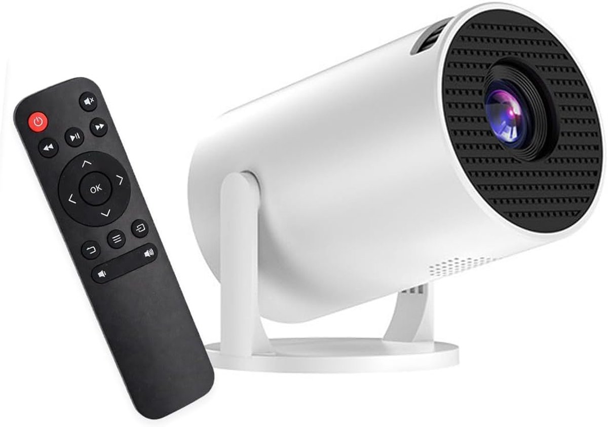 WiFi-videoprojector, Draagbare Thuisbioscoopfilmprojector met Stabiele WiFi en Meerdere Poorten, 240 ° Rotatie en Stille Werking
