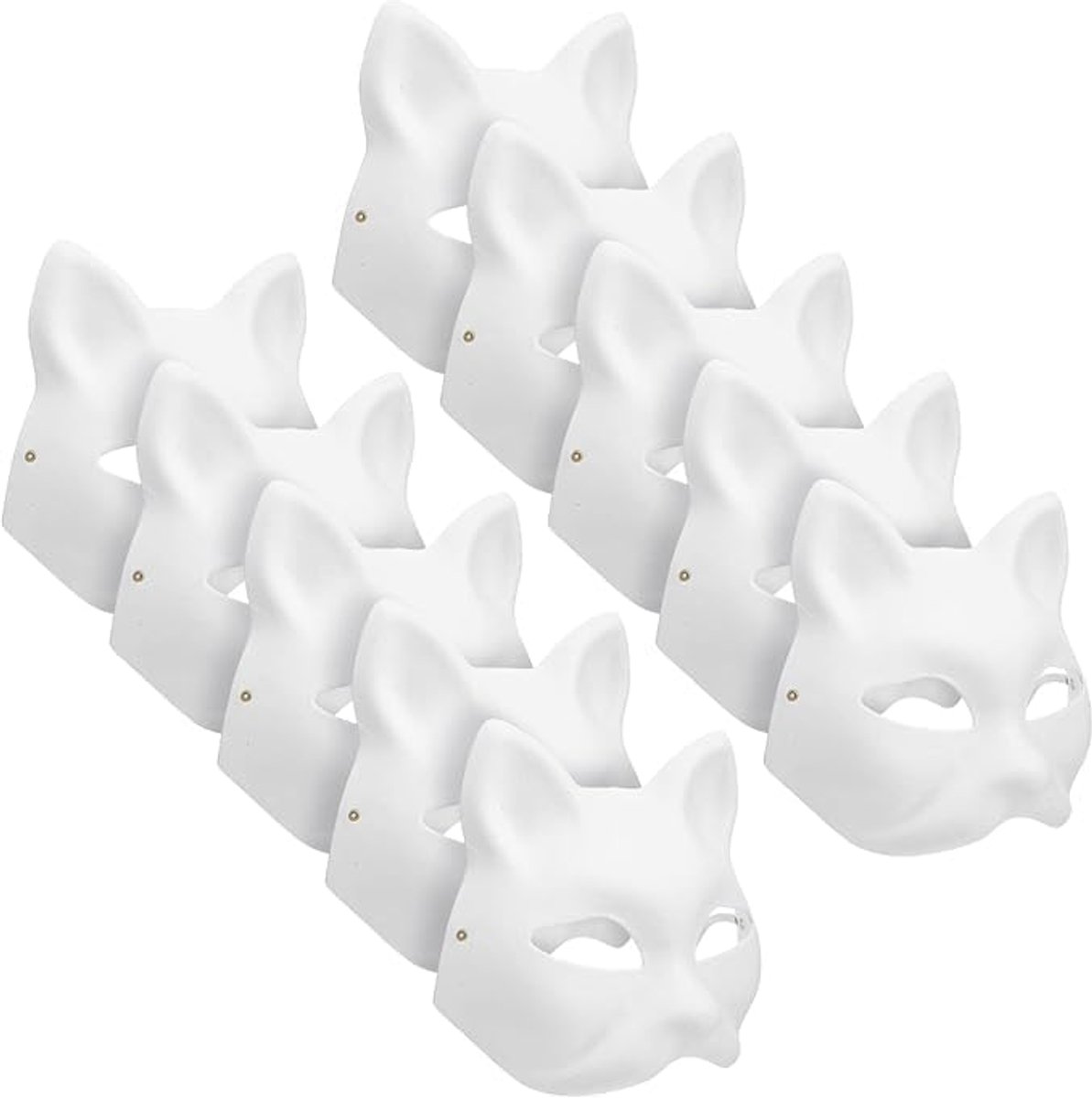 Maskers om zelf te beschilderen, witte papieren maskers voor Halloween, cosplay, gemaskerd bal, carnaval, kostuumfeest