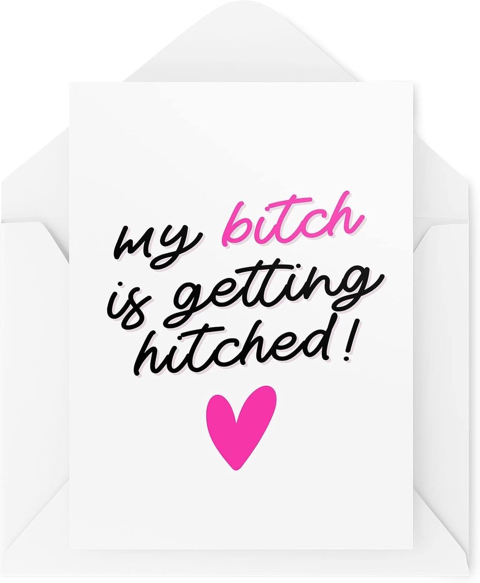 Verlovingskaarten | Verlokte Banter Voorstel Vrienden Grap | Mijn Bestie Is Getting Hitched | Gefeliciteerd Bruiloft Dag Liefde | CBH876