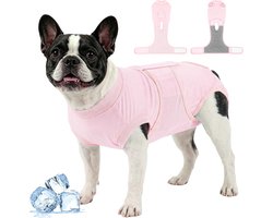 Kuoser OP Body Hond, Ademende Hondenbody voor teef & hond, roze, M