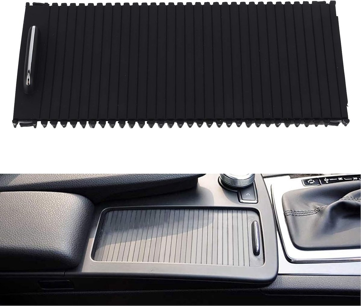 Aqxreight - Afdekkap rolgordijn middenconsole, Bekerhouder Rolrits Schuifluiken middenconsole Geschikt voor C-Klasse E-Klasse S204 W204 A207, vervangt A2046807607905