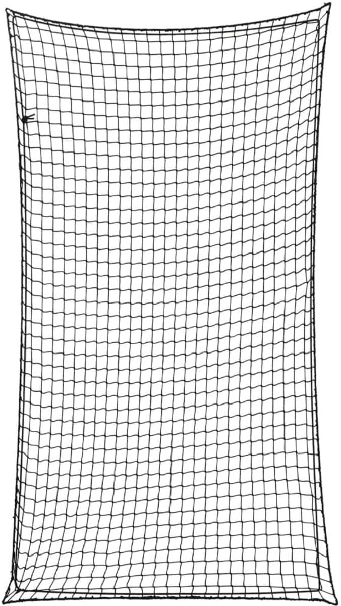 Aanhangernet, aanhangernet, afdeknet met rubberen touw voor aanhanger, transportnet, ladingveiligheidsnet, bagagenet, zwart, 2,7 x 1,5 m, PP