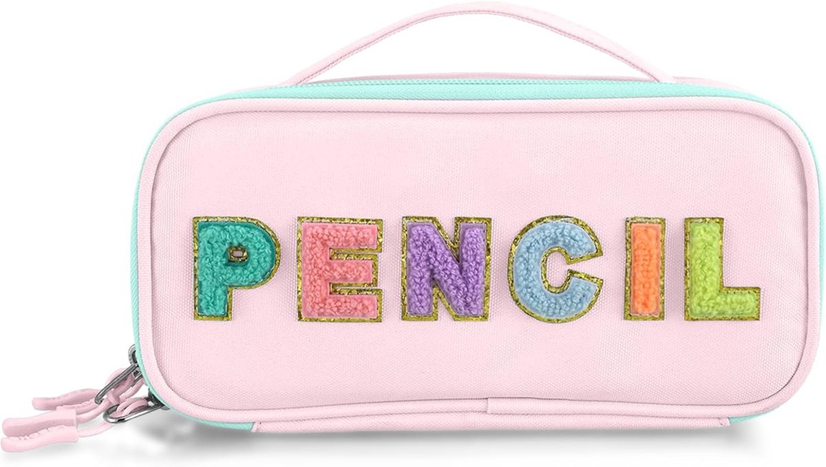 Etui, etui voor dames en meisjes, pennenetui, pennenetui, draagbare schrijfgerei etui voor kantoor