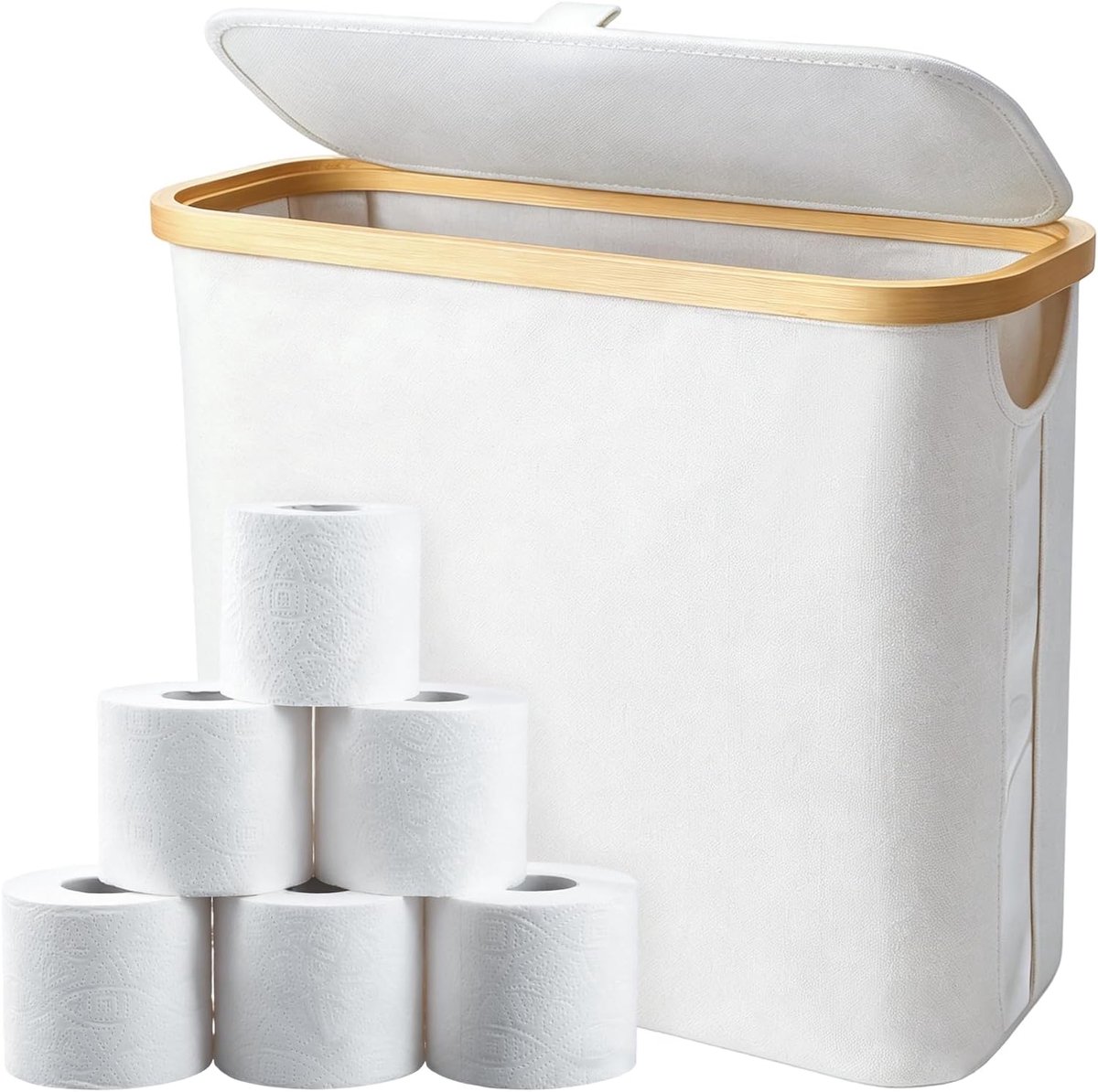 23 l beige toiletpapier opbergmand