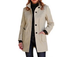 Wollmantel Damen Winter Mantel Warm Wintermantel Lang Übergangsjacke Einfarbig Damenmantel Elegant Stehkragen Jacke Mit Taschen Winterjacke Mit Knöpfen Wolljacke Winddicht Trenchcoat Leichte