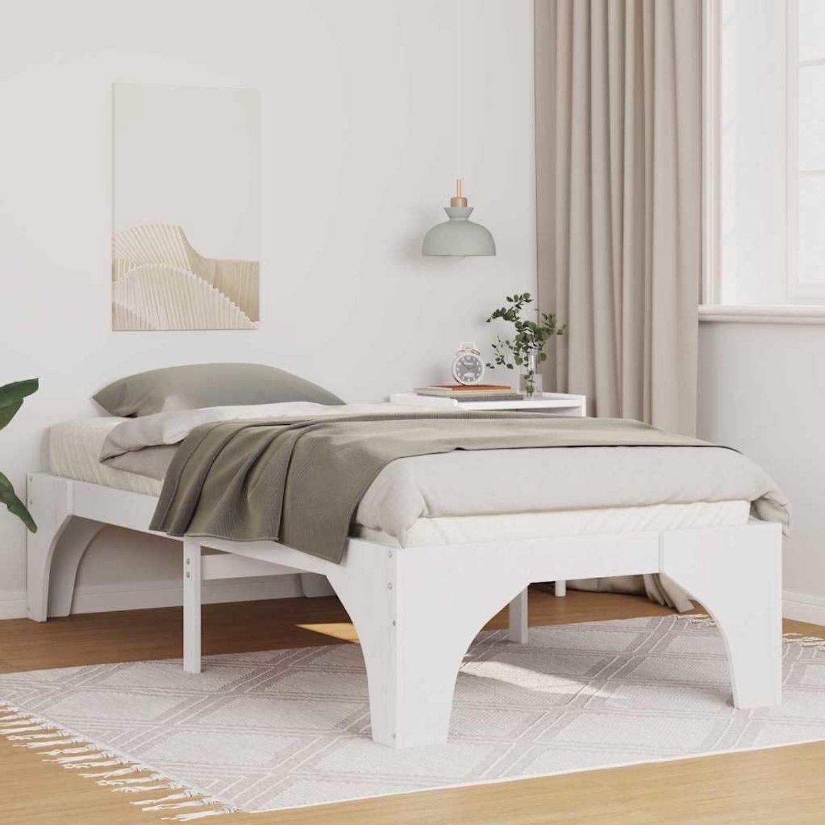 Grenenhout Modern Strak design 75 x 190 cm Wit