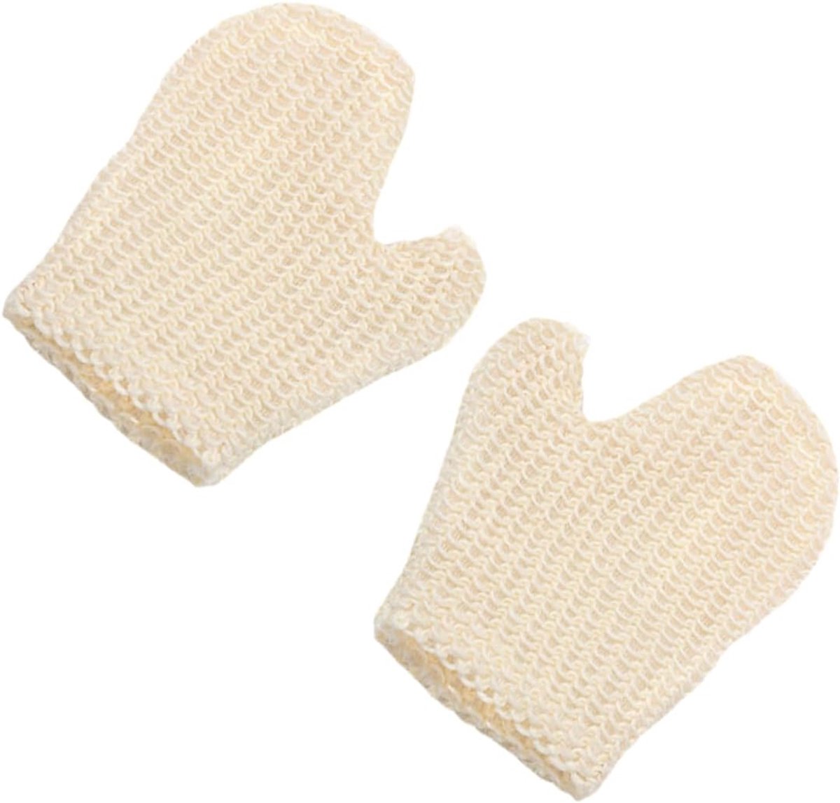 2Stuks Exfoliërende Douchehandschoenen Praktische Bad Mitts voor Rijke Hygiënische Lichaamsreiniging voor Badervaring met Natuurlijke Materiaal
