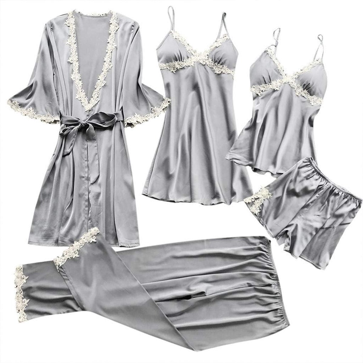 Lingerieset voor dames, kant, geborduurd, babydoll, babydoll, tanga, gekruiste bandjes, sensueel, brutaal verfijnd, verleiding, charmant, A100