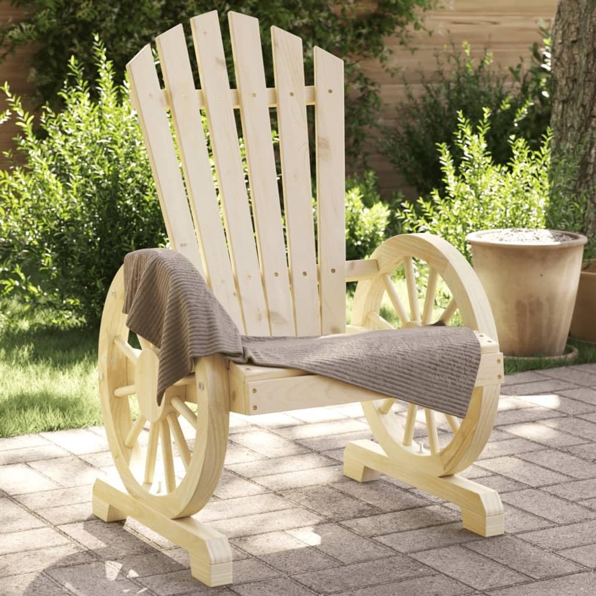 Tuinstoelen, 2 stuks, massief sparrenhout, tuinstoelen, stoelen voor buiten, tuintafel