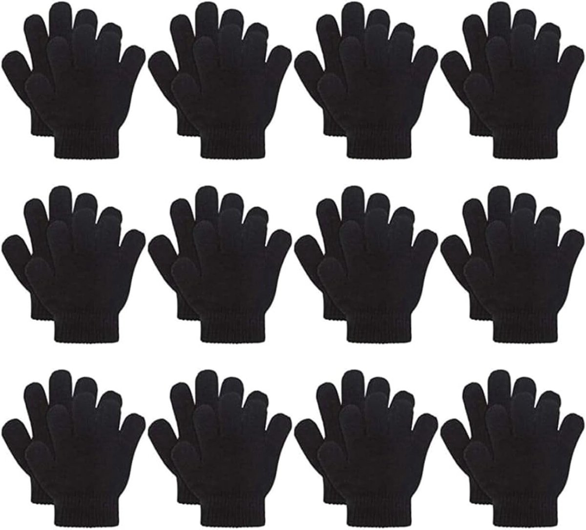 12 Pairs Magic Gloves for Kids, Stretchy Warm Magic Gloves for Boys or Girls