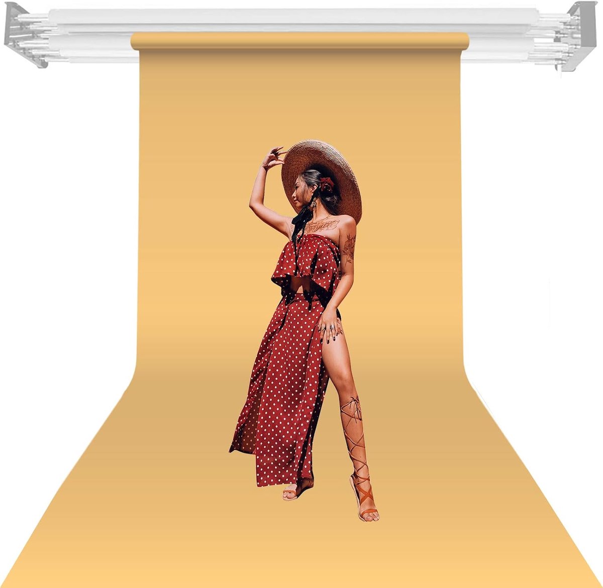 Achtergrond Papier Achtergrond 1.35 x 10m, Maïs, Portret Achtergronden Papier Roll voor Fotografie Studio Props Filmen Product Fotografie Tentoonstellingen Venster Displays Mode Schieten