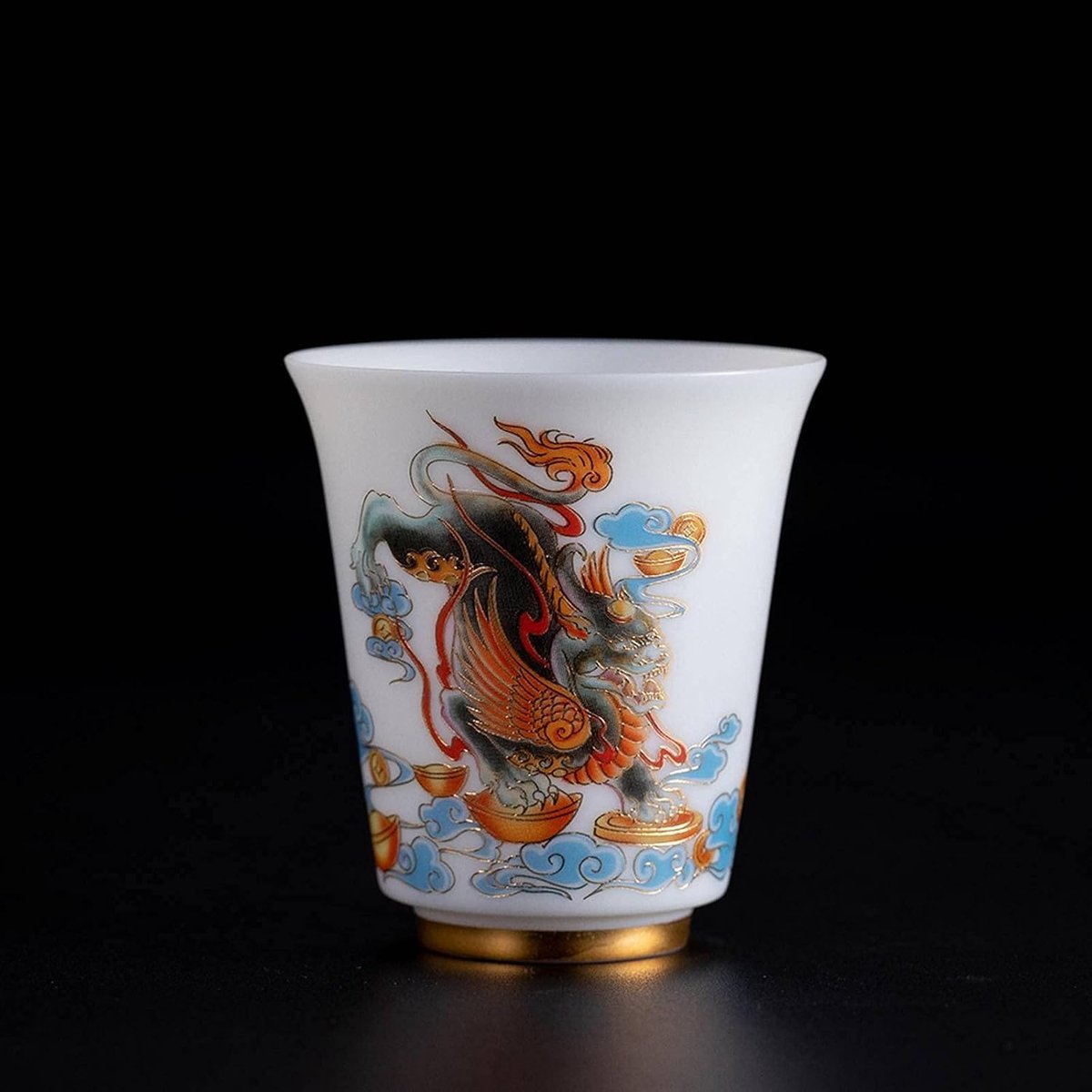 Wit Jade wit porselein master Cup Enkele Cup kung fu thee set Thee Bowl handgeschilderde thee kopje wit porselein kleine theekopje diameter 6 cm hoge 6.5 cm capaciteit 85ml