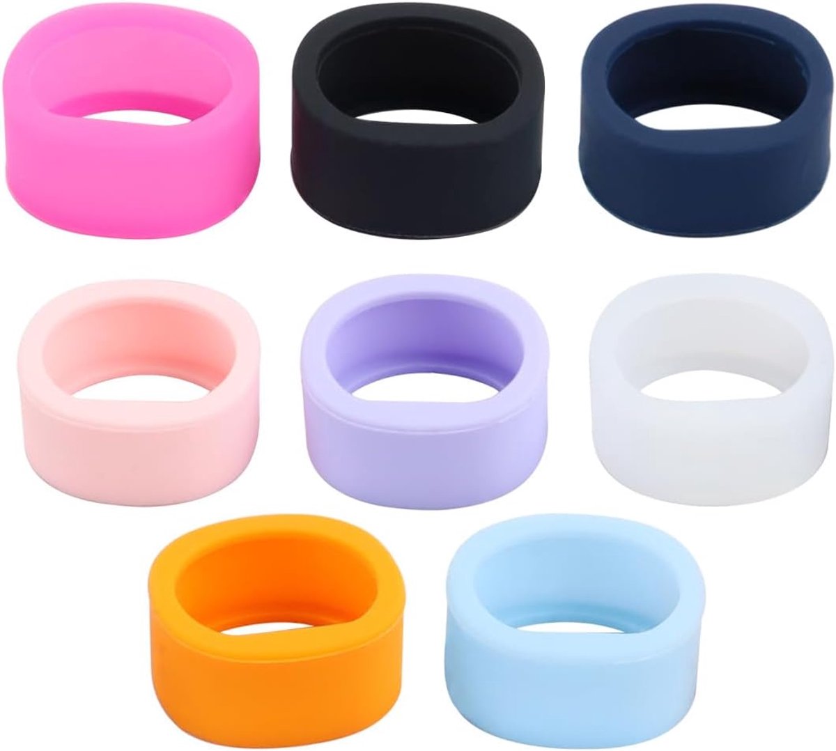 Dailygoods- Ringbeschermer 8 stuks - Krasbestendig - Schokbestendig - Elastisch - Duurzaam - Compatibel met RingCon Gen 2/2 Air - Ringhoes
