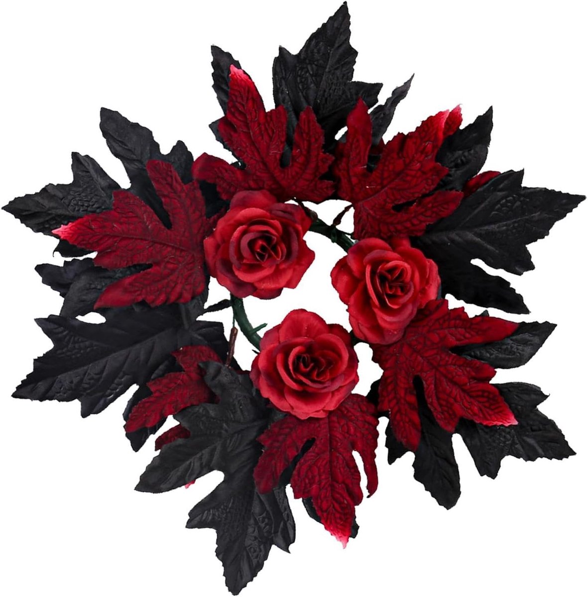 Kaarsenringen en kransen, herbruikbare Halloween-decoratieslinger met