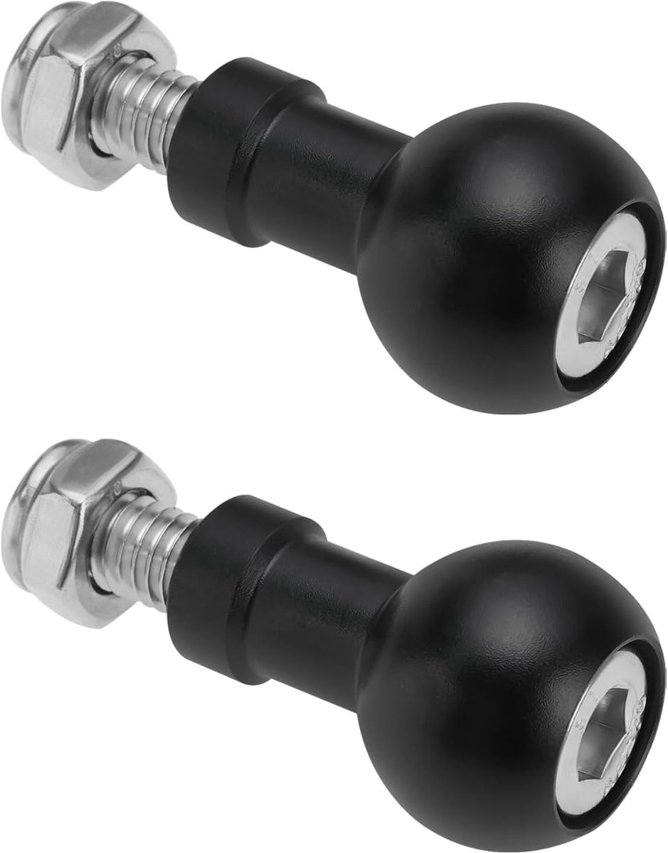 Dailygoods - Aluminium Balhoofd Adapter - Camera Statief Accessoire - Lichtgewicht en Duurzaam - Zwart/Zilver - M6 Schroef - Voor Stabiele Bevestiging