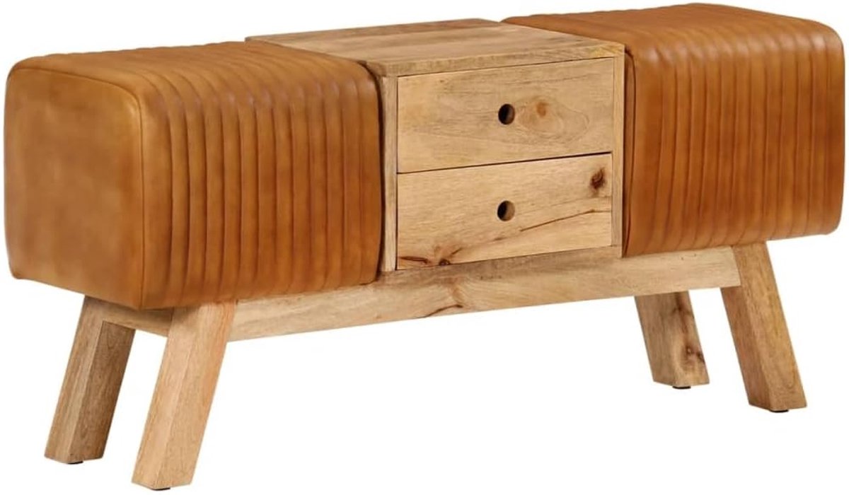 Bok bruin 107 cm echt leer mangohout