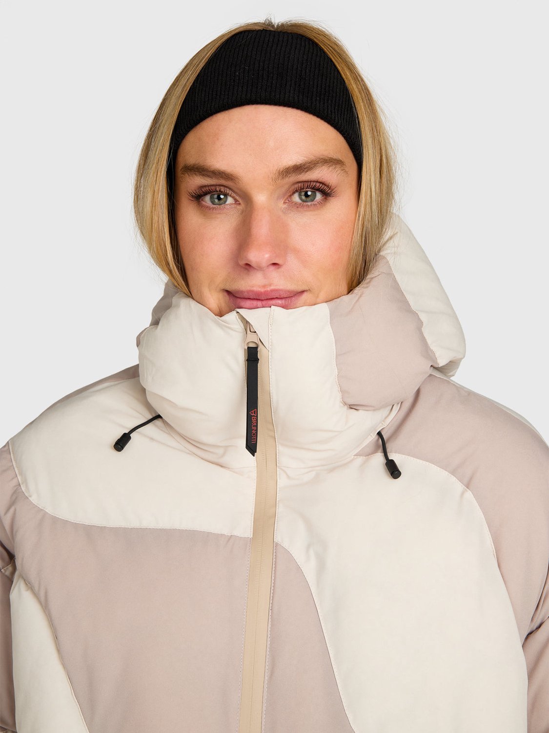 Brunotti Maryski-S Skijas Dames – Ski Jas Wintersport Boxy Fit Extra Warme Isolatie Skipashouder Moonbeam