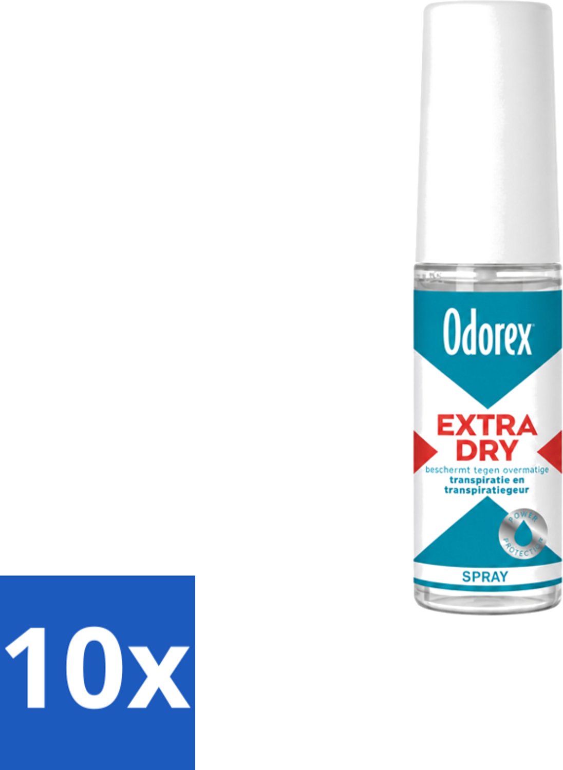 10 x Odorex - Deodorant Spray - Extra Dry - Krachtige Bescherming - 30 ml - Voordeelverpakking - 10 stuks