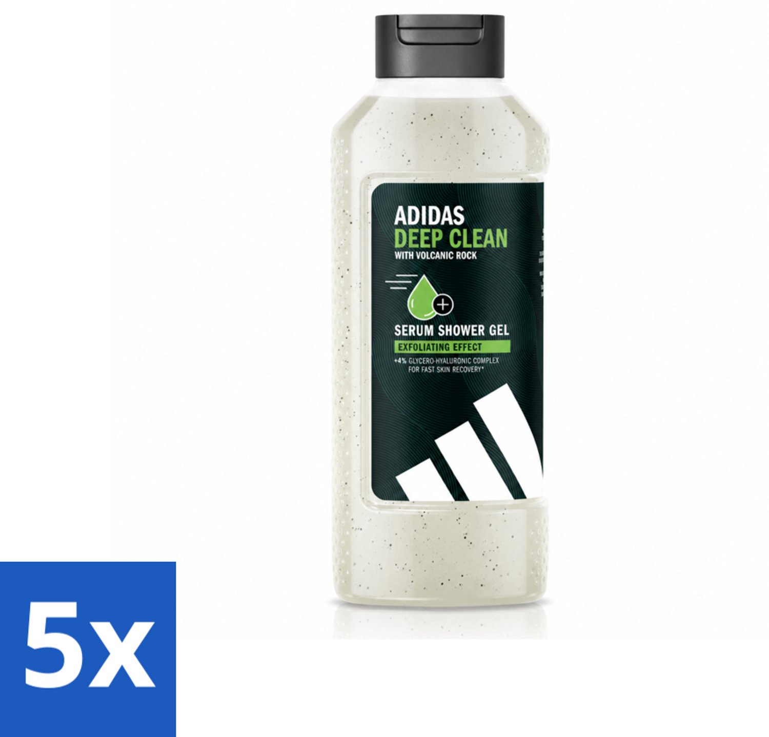 5 x Adidas – Douchegel – Active Skin & Mind Deep Clean – 400 ml - Voordeelverpakking - 5 stuks