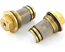 1411600M 1/2 inch terugslagklep, compatibel met GROHE 1411600M, messing uitvoering, terugslagventiel, badkameraccessoires voor badkamer-wastafelarmatuur, vervanging, 2-delige set
