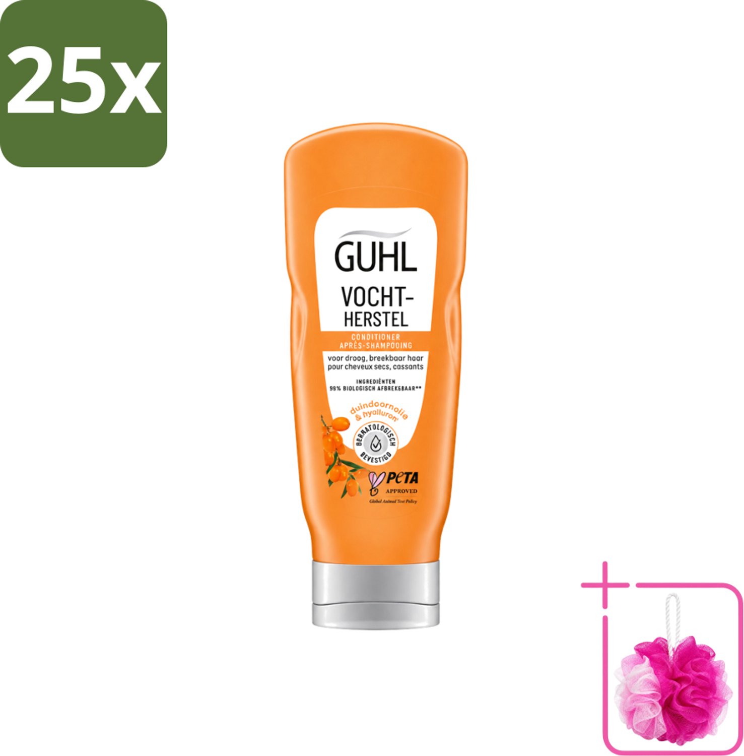 25 x Guhl - Crème Conditioner - Vochtbalans - 200 ml - Bulkverpakking - Hydratatie haar - Douchemop - Vochtbalans haar
