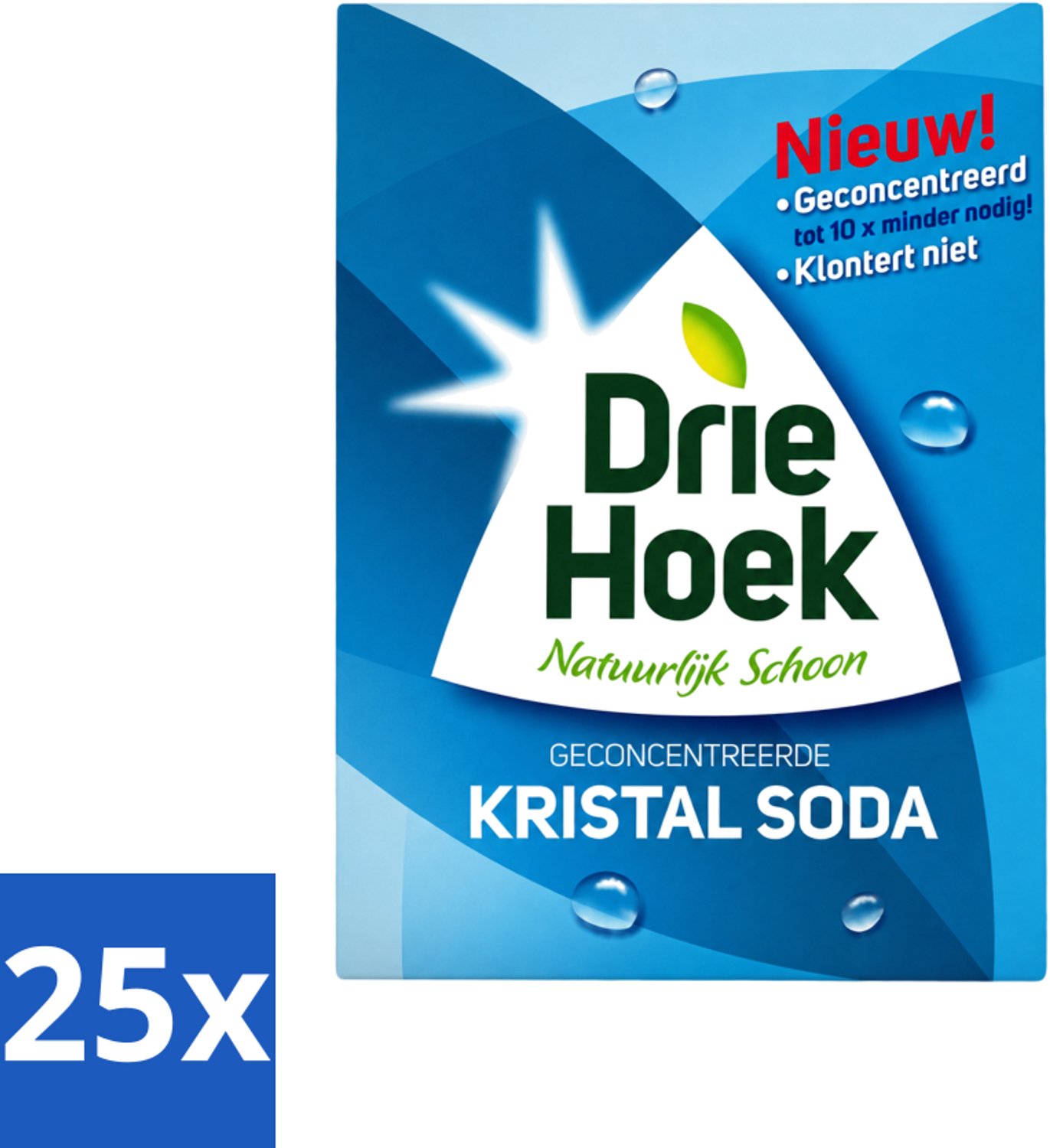 25 x Driehoek – Kristal Soda – 600 gr - Voordeelverpakking - 25 stuks