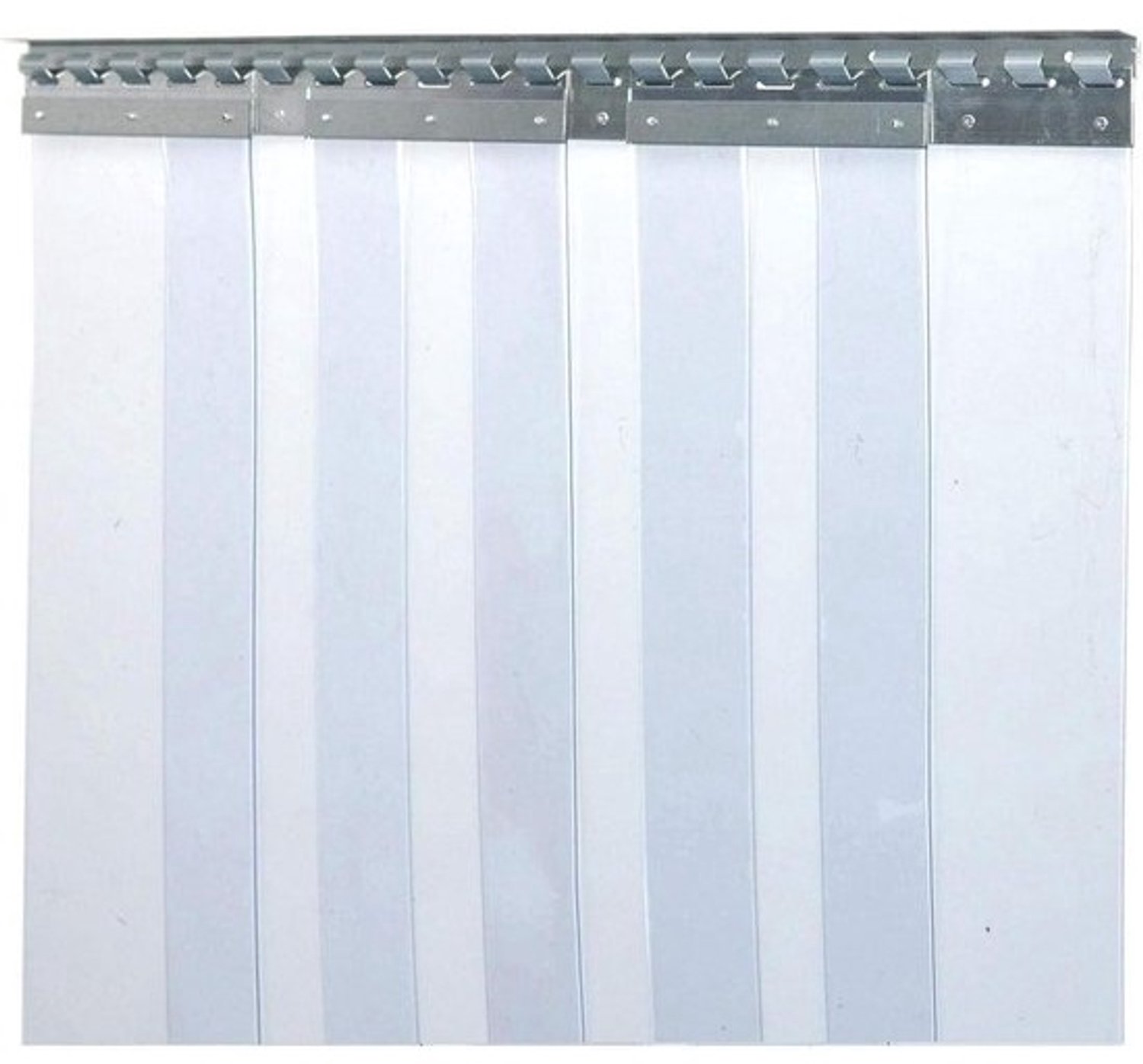 PVC-strokengordijn - Industriegordijn - Tocht en stof weren - Voorgemonteerd - 1.75 x 1 m - Transparant