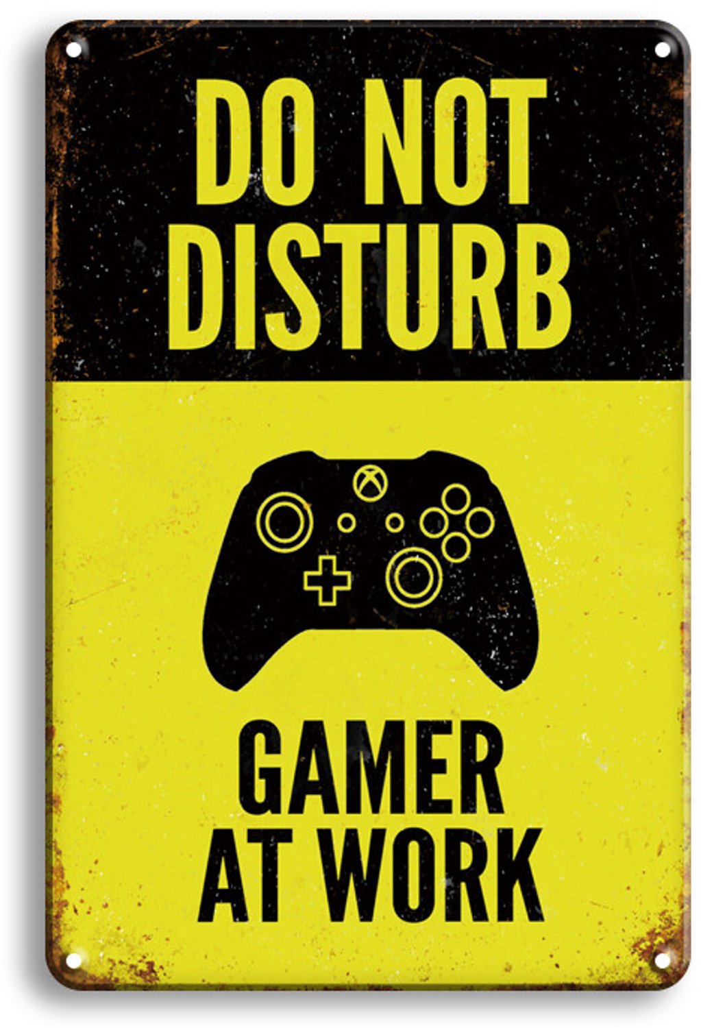 Do Not Disturb Gamer At Work – Metalen Wandbord 30x20 cm – Gaming Tekstbord – Gamer Wanddecoratie – Vintage Retro Game Room Decoratie
