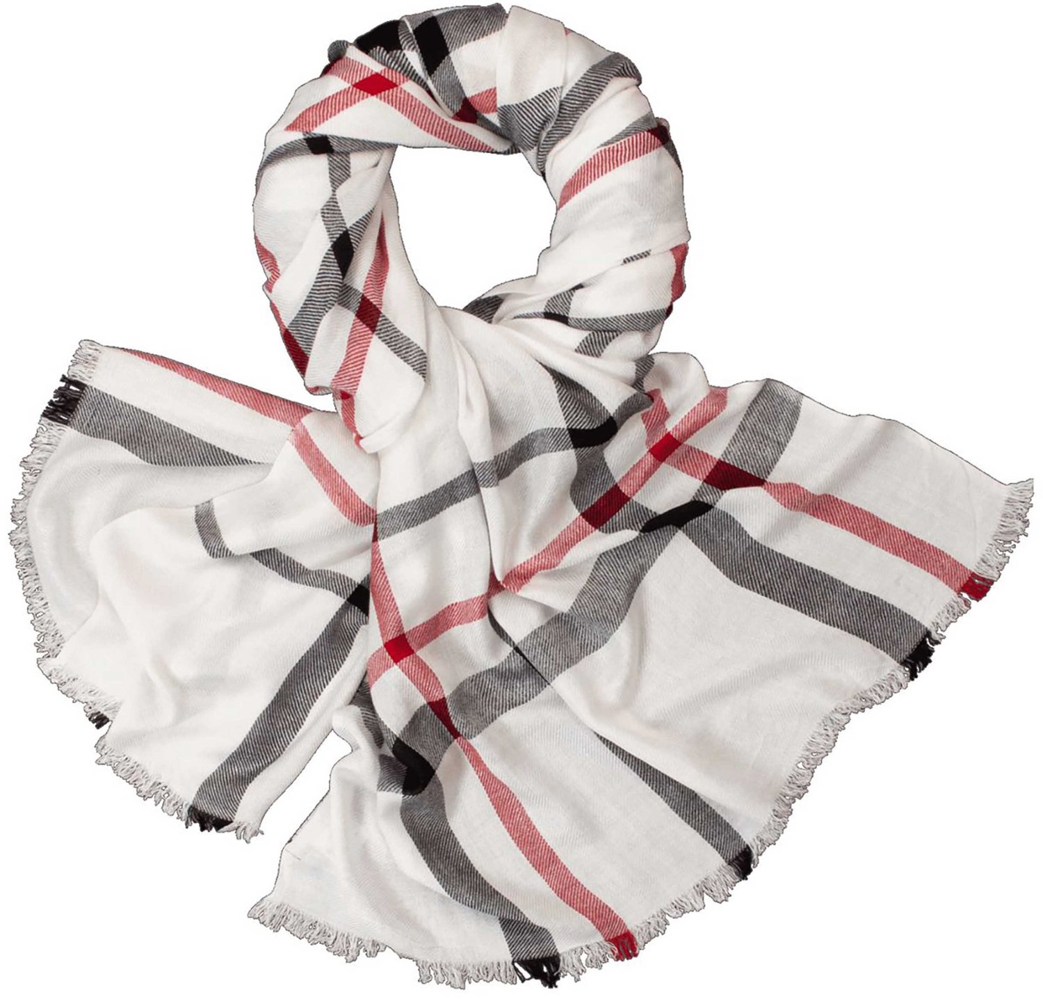 LINDENMANN dames sjaal - beige gestreept