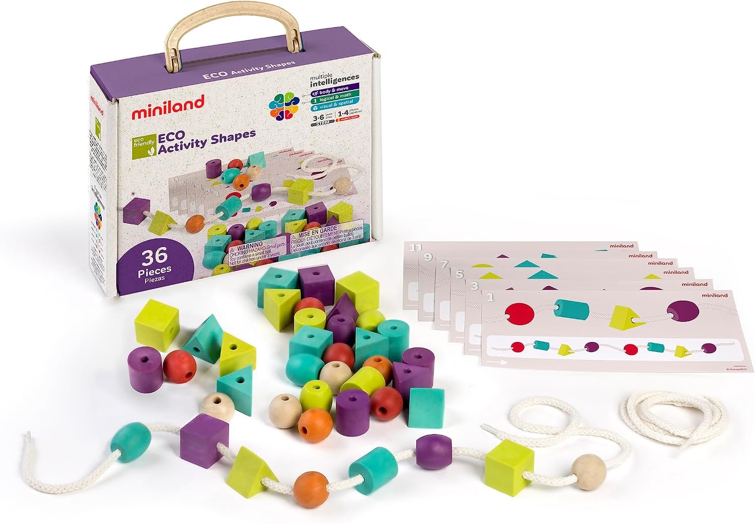Miniland Eco Activity Shapes: Leerzaam Steckspel voor Kinderen