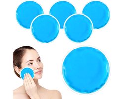 Zoogcompressen Koelpads, gel, 6 , koud warm kompres, koelpack, herbruikbare gel-koelkussens, voor hoofdpijn, kiespijn, vermoeide ogen, borstvoeding, insectenbeten, eerste hulp, verstandskies - 6 stuks