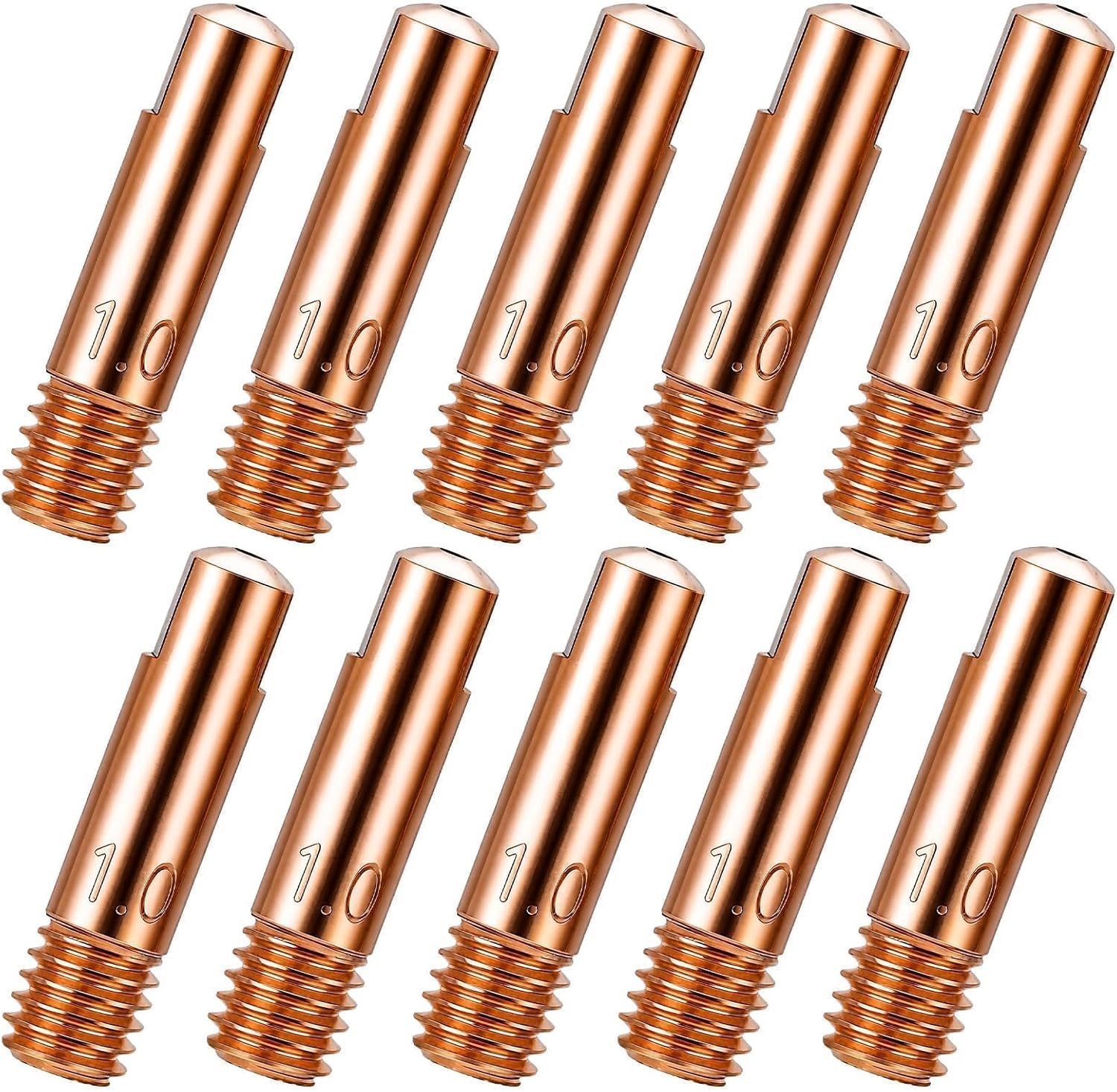 10 stuks MIG-lasmondstukken koper 1 mm compatibel met MB15AK