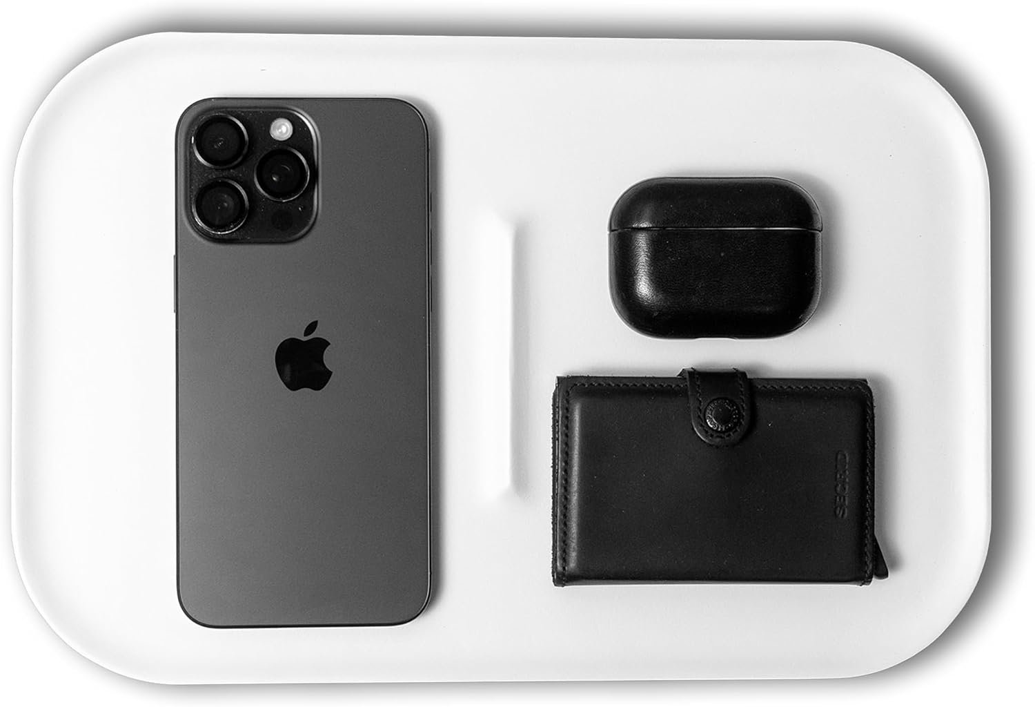 Valet dienblad wit hout bureau edc organizer valet minimal dump