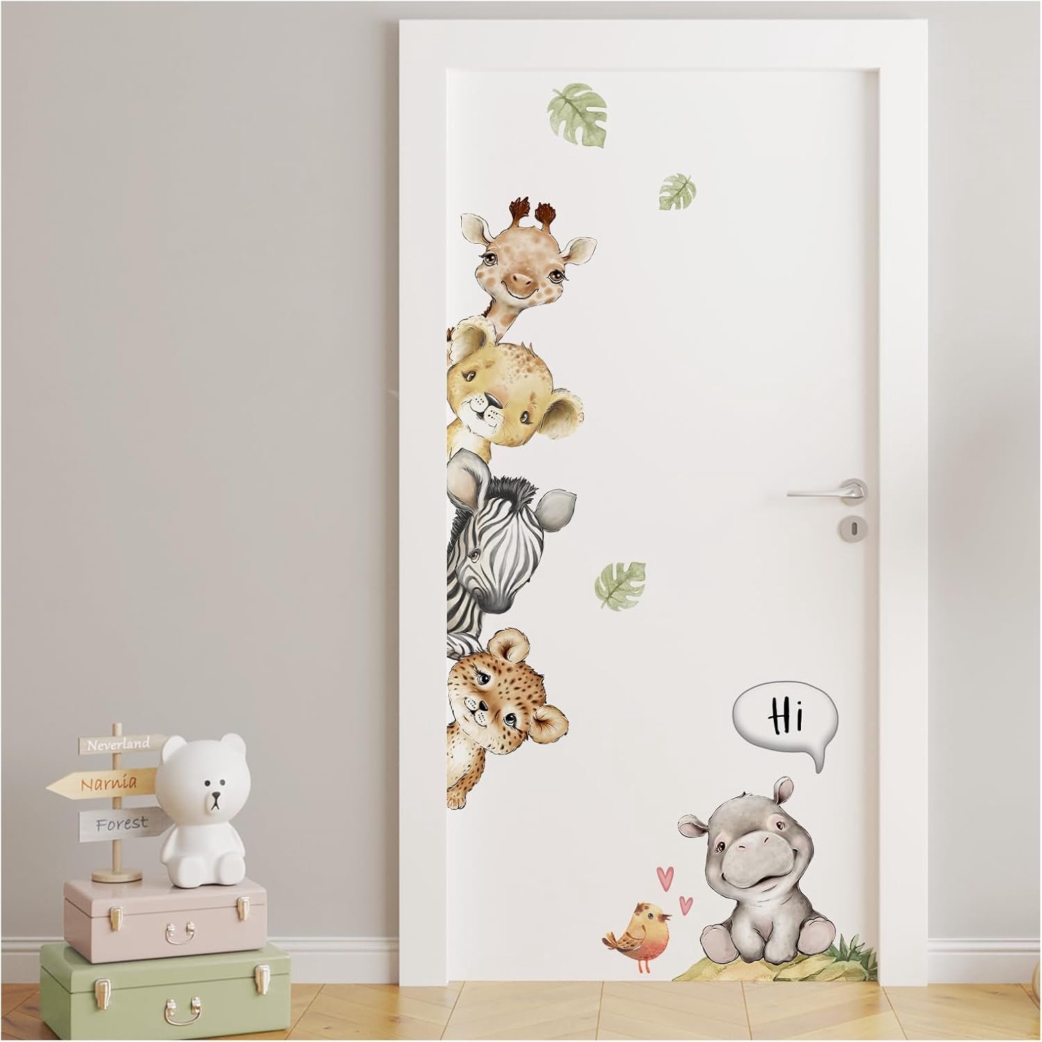 Wandsticker Bosdieren - Kinderkamer - Handgemaakt - Eenvoudig aan te brengen - Homevero