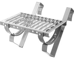 Dakuitval, 120 cm - Daktrede voor dakpannen en beverstaartpannen - Om op te hangen - RAL 9006 zilver