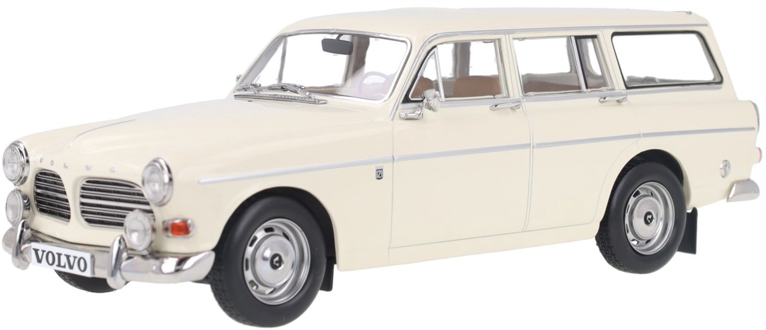 Volvo Amazon Break 1968 Pearl Wit Modelauto 1/18 Norev
