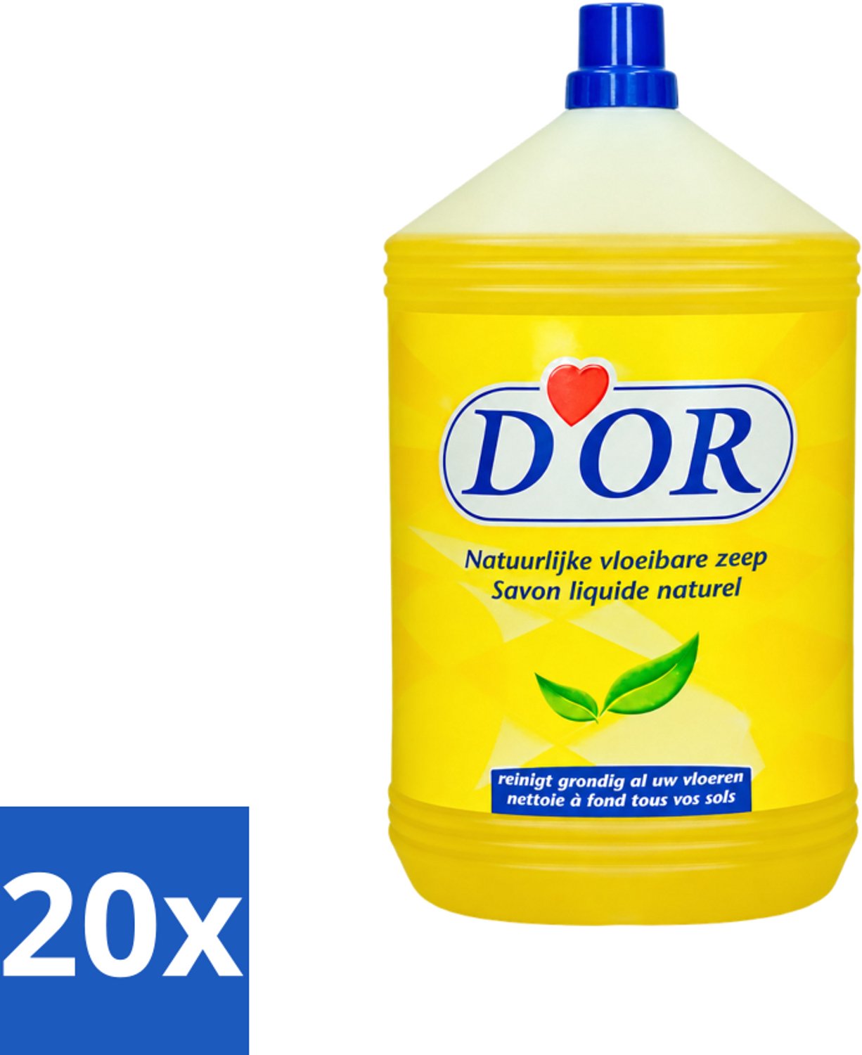 20 x D'Or - Natuurlijke Vloeibare Zeep - Voor Vloeren en Tegels - 5 liter - Voordeelverpakking - 20 stuks