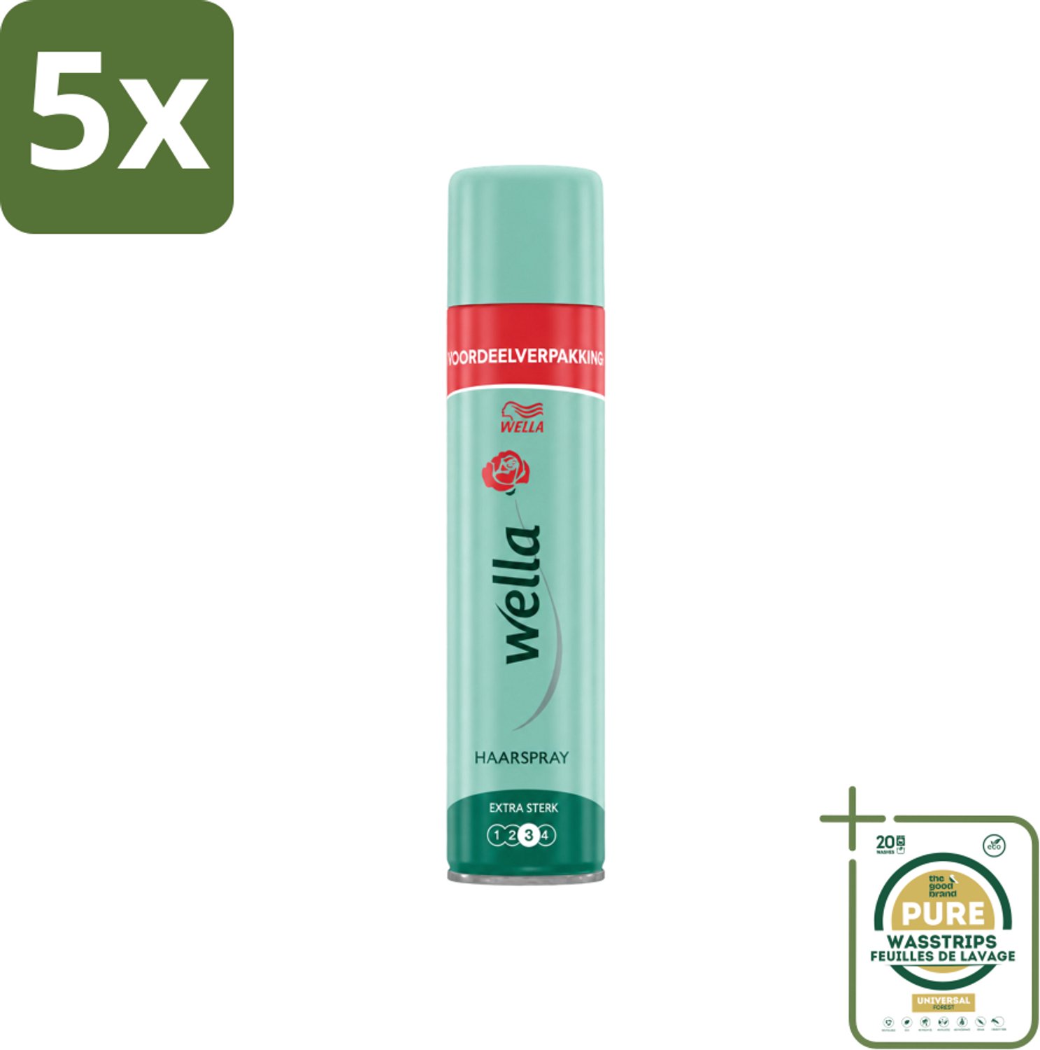 5 x Wella – Forte – Haarspray Extra Strong - 400 ml - Wasstrips - Haarspray - Haarspray Extra Sterk - Haarspray Met UV Bescherming - Haarspray Voor Dagelijkse Gebruik - Haarspray Voor Langdurige Fixatie