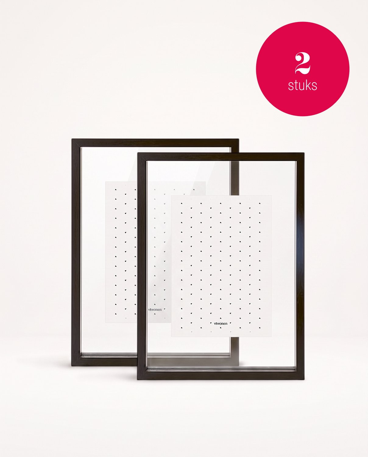 vtwonen - Set van 2 - Fotolijsten - Zwart - Hout - 22x31x4cm