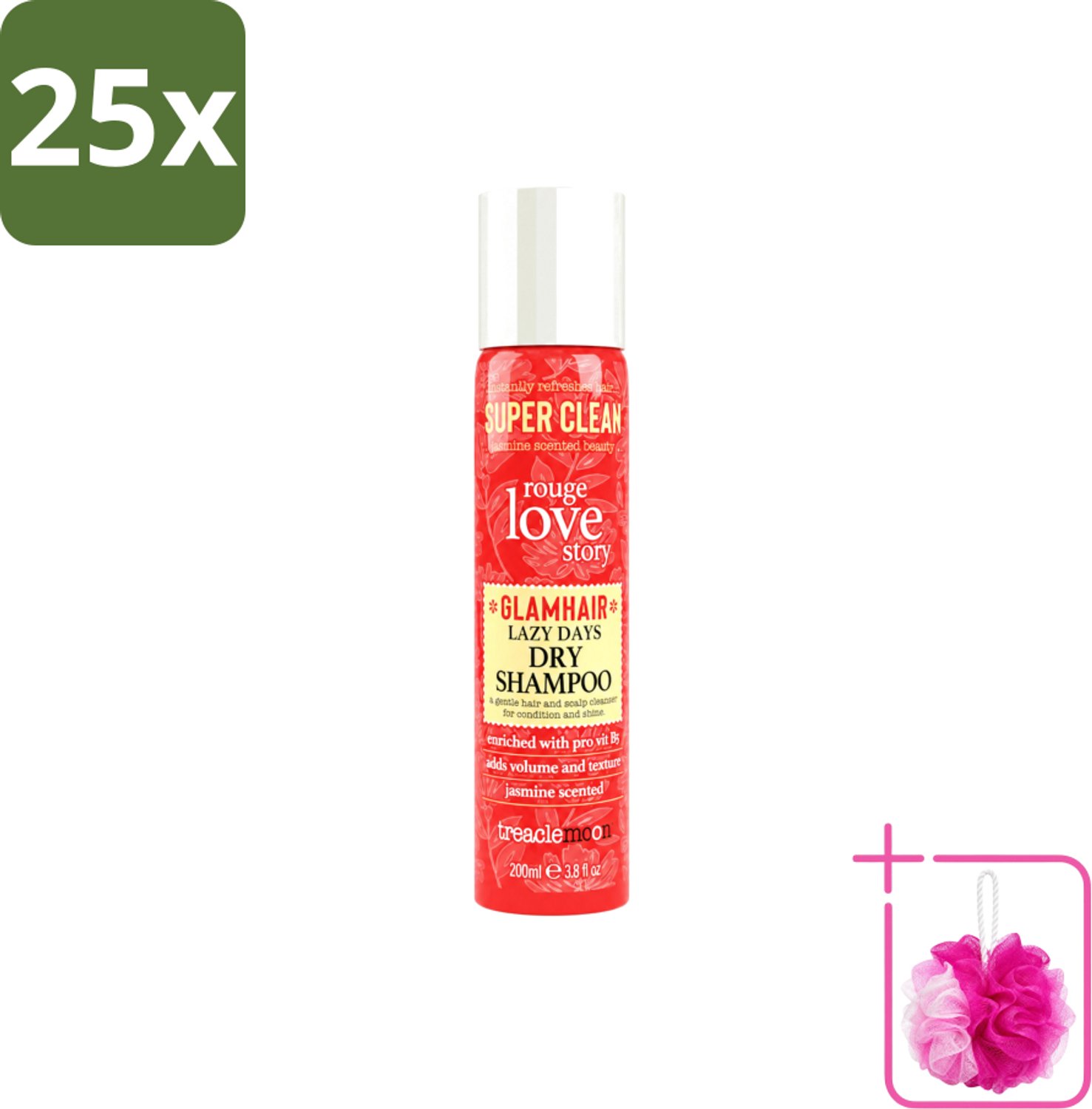 25 x Treaclemoon – Droogshampoo – Rouge Love – 200 ml - Bulkverpakking - Droogshampoo - Douchemop - Haar verzorging