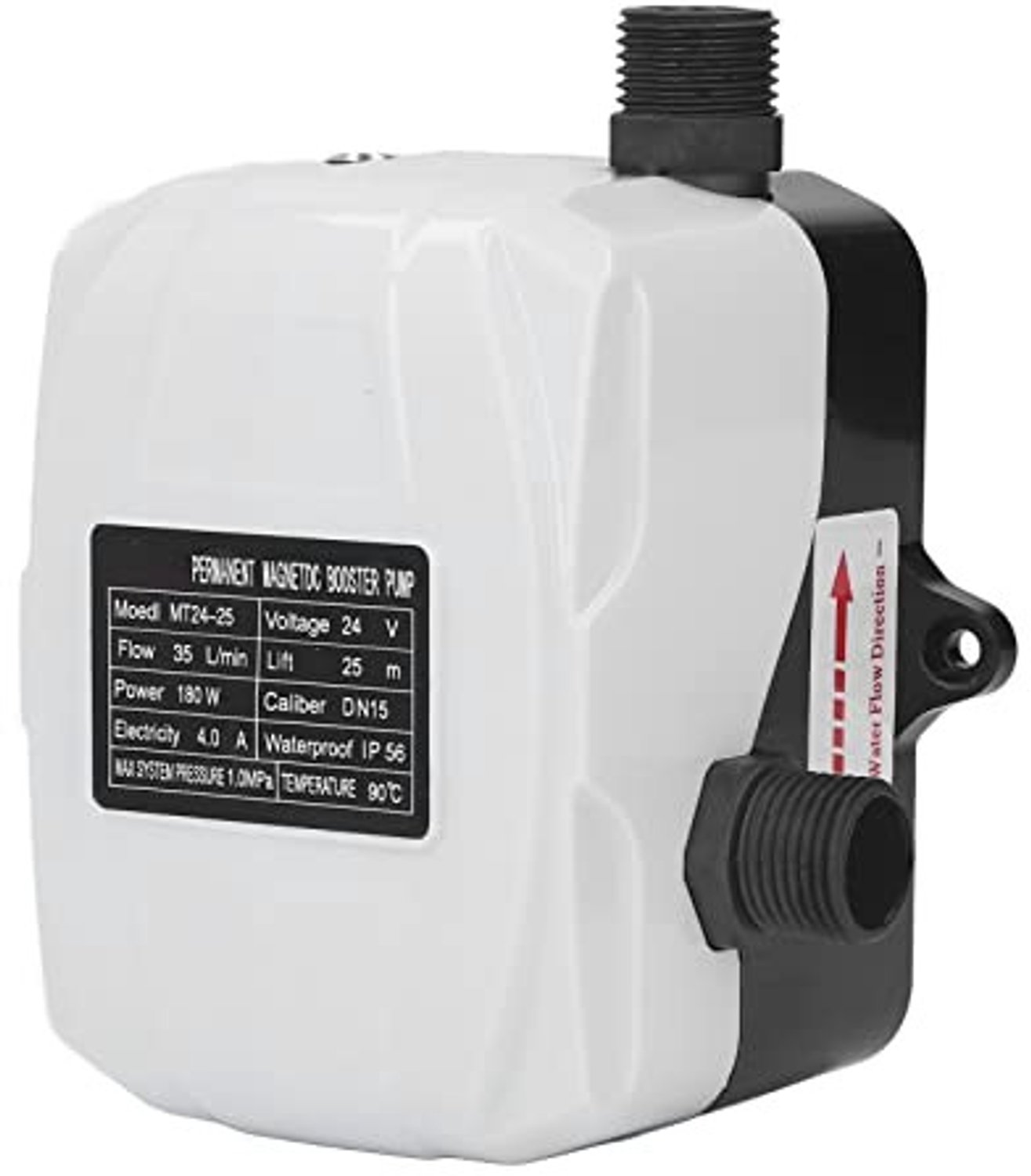 DC24V 180W drukverhogingspomp - waterdrukverhogende transferpomp - wit - ideaal voor gootsteen en douche - krachtige 35 l per minuut - ef...