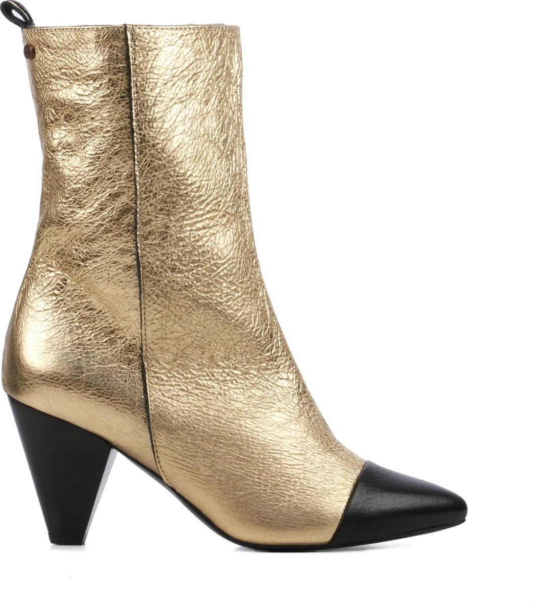 Fred de la Bretoniere Vrouwen Enkellaarsjes - 183010095 - Goud - Maat 38 |  bol