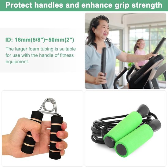 50mm Isolatie Schuim Buis, ID 64mm OD 1m Lengte, Zacht Flexibel Schuim voor Handleiding Ondersteuning, Gitaarstandaard en Dakdragers - Zwart — afbeelding 4